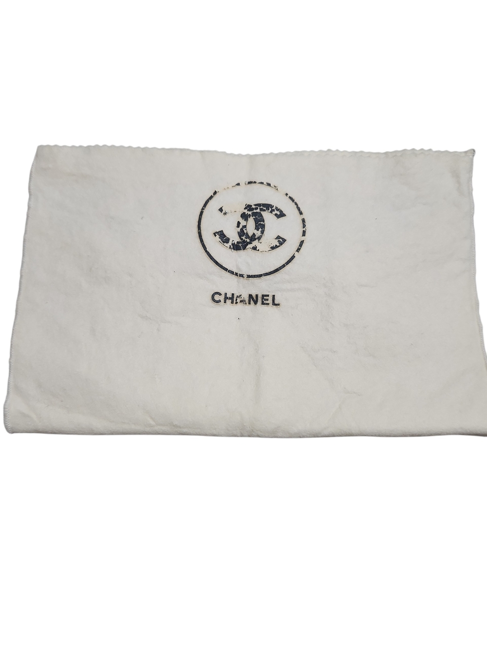 Chanel White Dust Bag with Logo